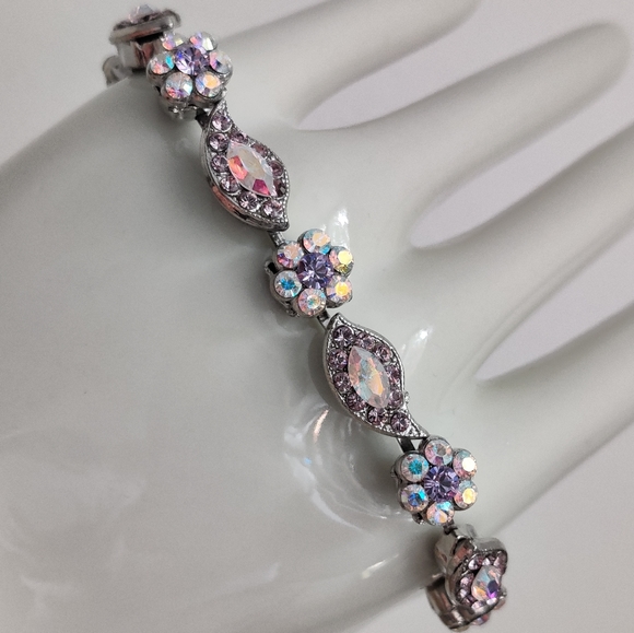 Swarovski Crystals Sautoir necklace and matching bracelet Creations Georgianni - Picture 4 of 16